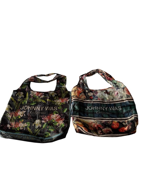Johnny Was Handbags - Johnny Was Floral bundle Reusable Totes - Black & Teal Multicolor